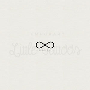 Bold Infinity Symbol Temporary Tattoo - Set of 3