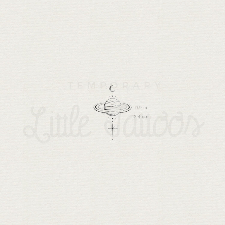 Saturn By Stefano Mazza Temporary Tattoo - Set of 3