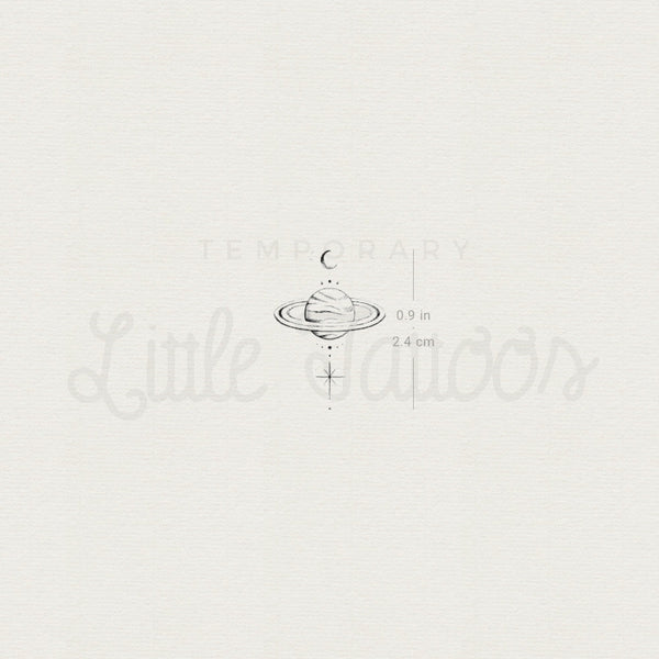 Saturn By Stefano Mazza Temporary Tattoo - Set of 3