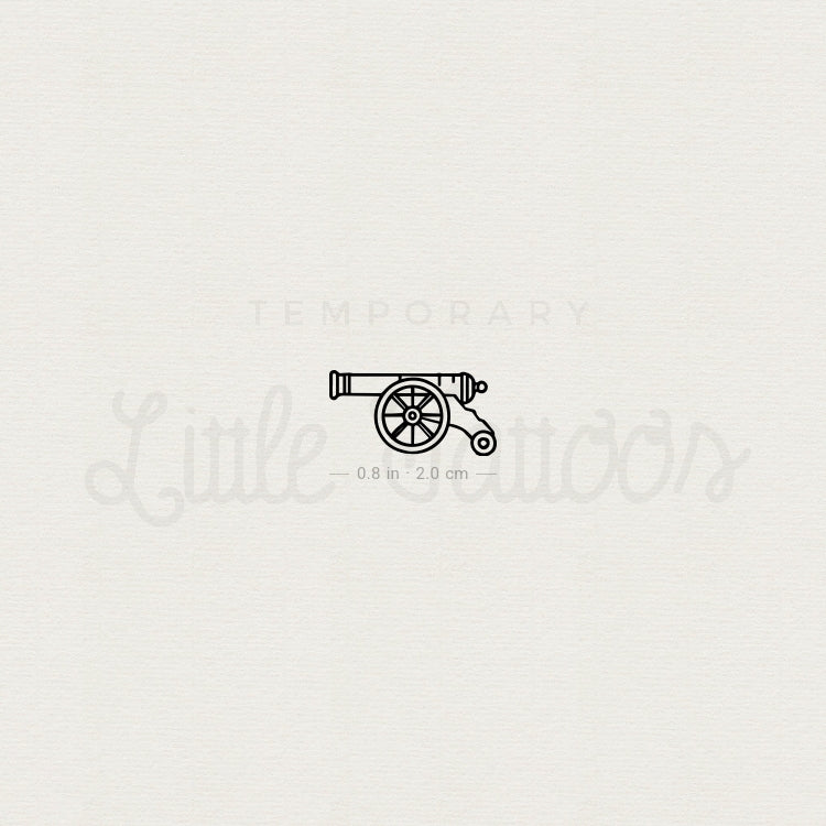 Tatuaje temporal de cañón - Juego de 3