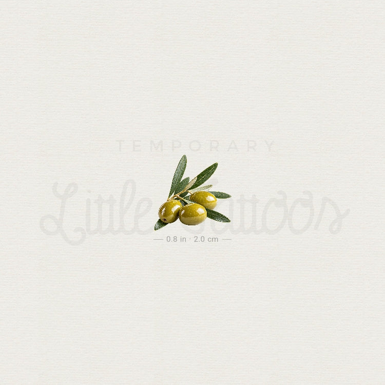 Olive Temporary Tattoo - Set of 3
