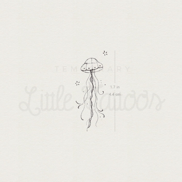 Jellyfish By Stefano Mazza Temporary Tattoo - Set of 3