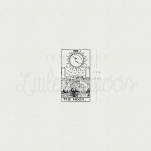 Little The Moon Tarot Card Temporary Tattoo - Set of 3