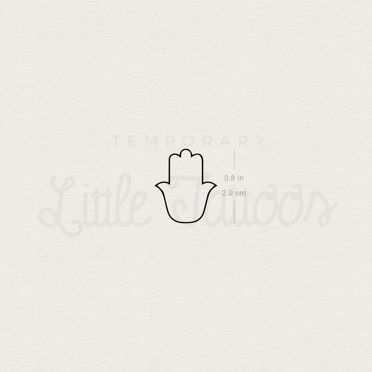 Fine Line Hamsa Temporary Tattoo - Set of 3