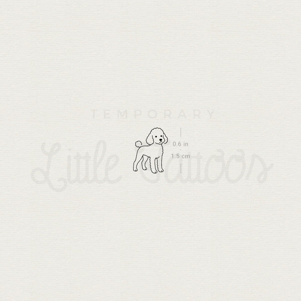 Miniature Poodle Temporary Tattoo - Set of 3