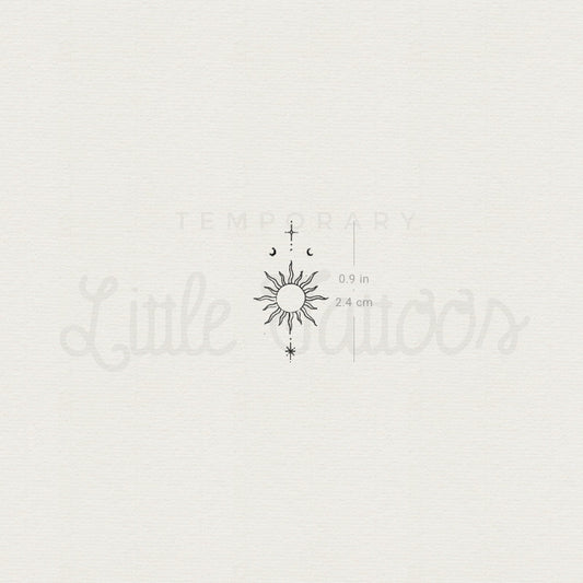 Tiny Sun By Stefano Mazza Temporary Tattoo - Set of 3