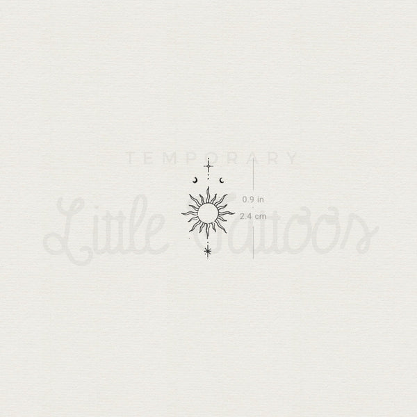 Tiny Sun By Stefano Mazza Temporary Tattoo - Set of 3