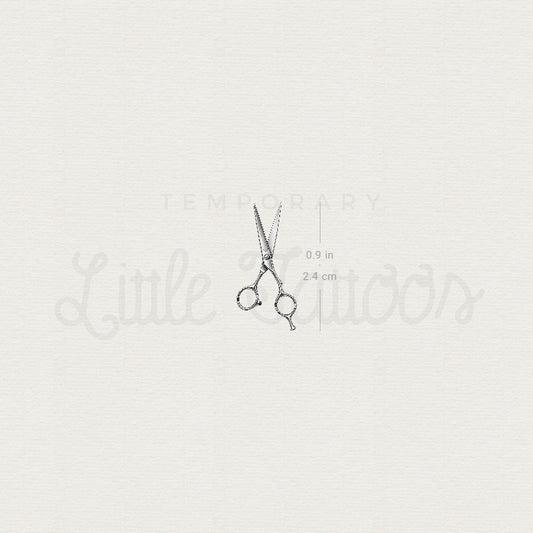Hairdressing Scissors Temporary Tattoo - Set of 3