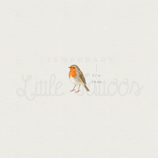 Watercolor Robin Temporary Tattoo - Set of 3