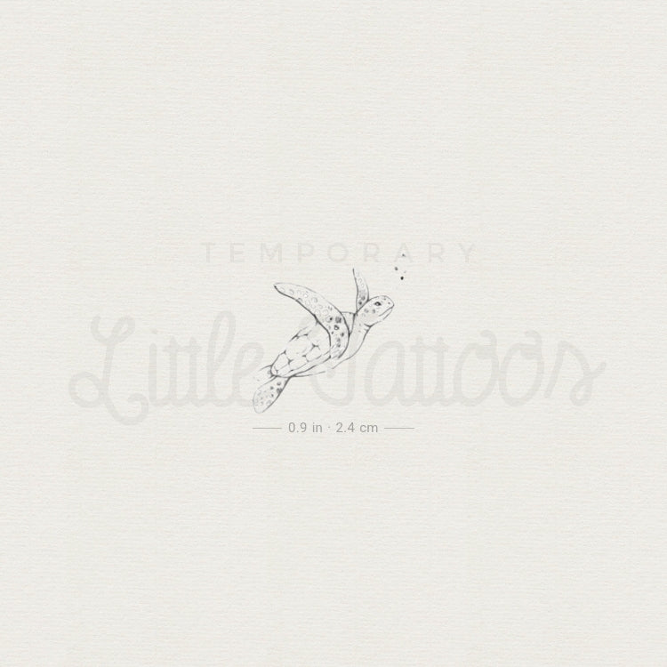 Turtle Temporary Tattoo By Stefano Mazza - Set of 3