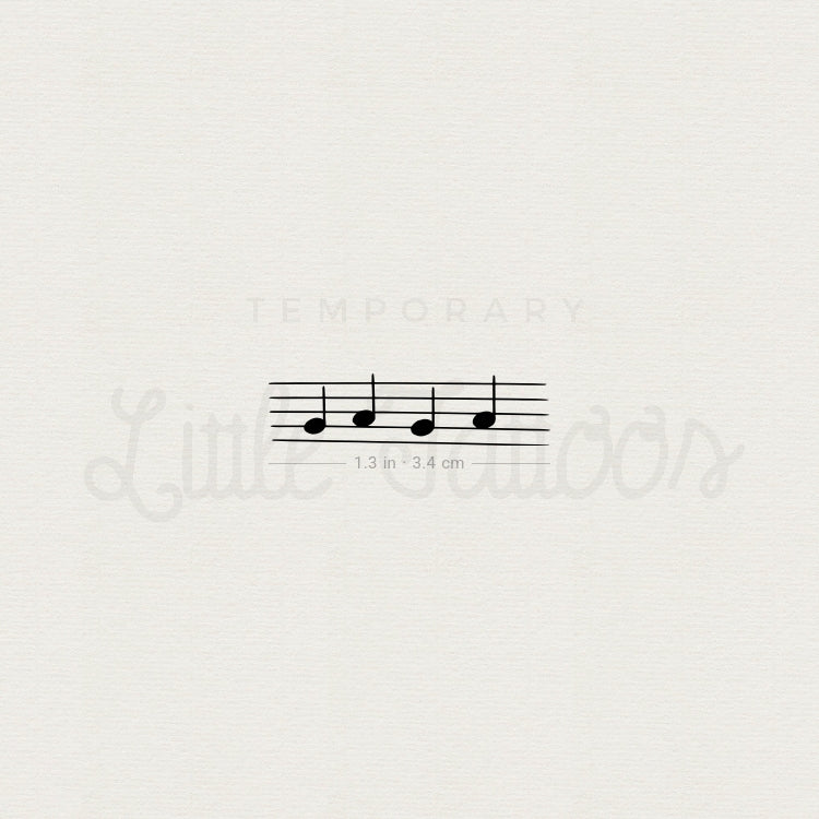 Lady Gaga Music Staff Temporary Tattoo - Set of 3