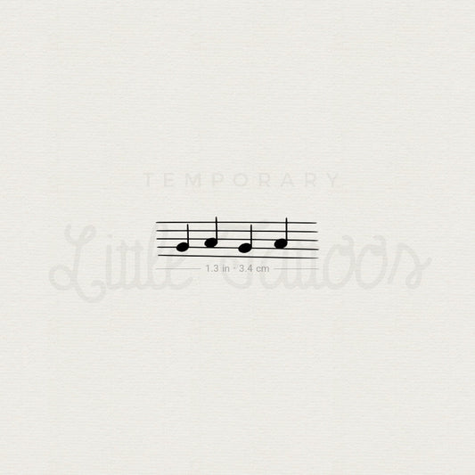 Lady Gaga Music Staff Temporary Tattoo - Set of 3