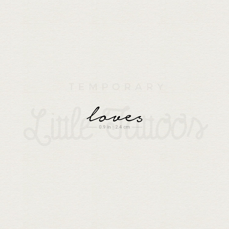 Loves Temporary Tattoo - Set of 3