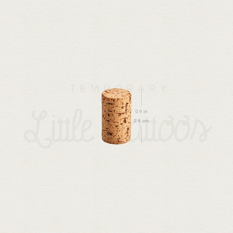 Cork Stopper Temporary Tattoo - Set of 3