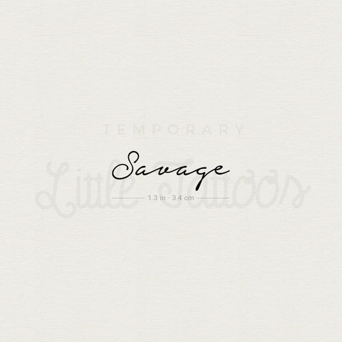 Savage Temporary Tattoo - Set of 3