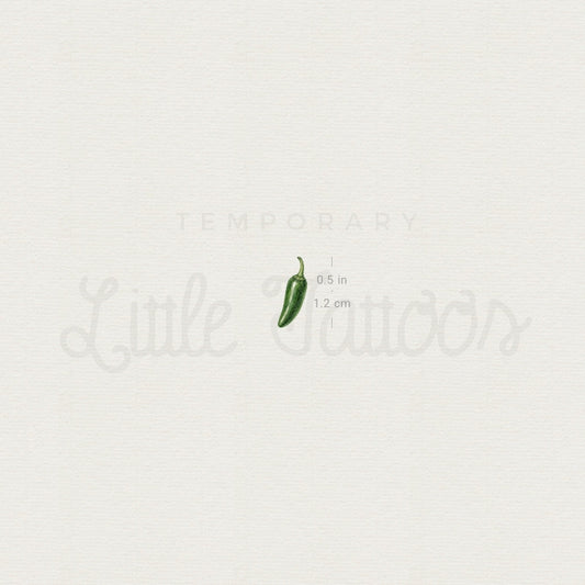 Little Jalapeño Temporary Tattoo - Set of 3