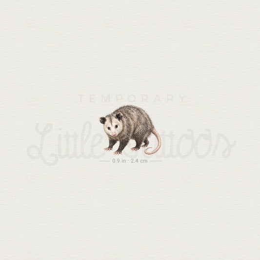 Opossum Temporary Tattoo - Set of 3
