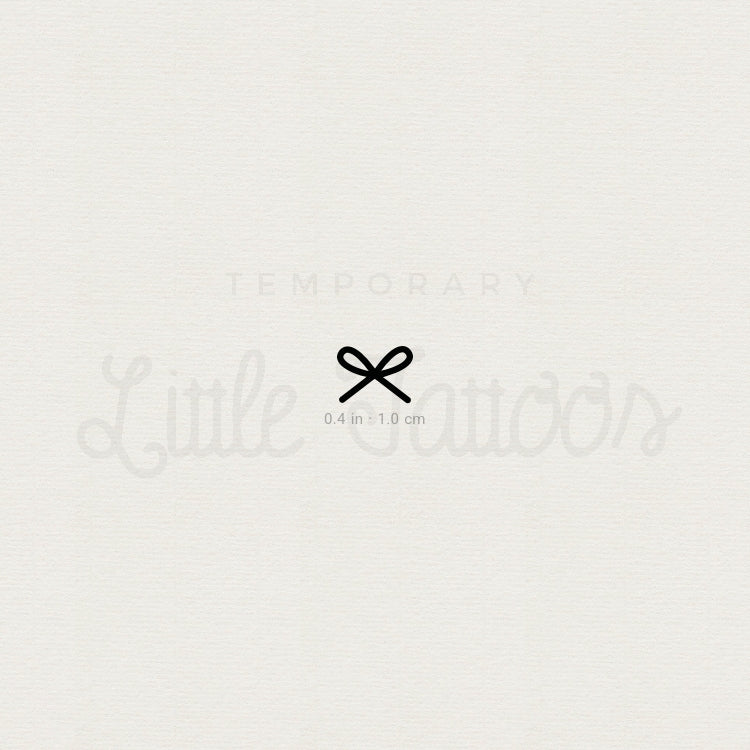 Tiny Ribbon Bow Temporary Tattoo - Set of 3