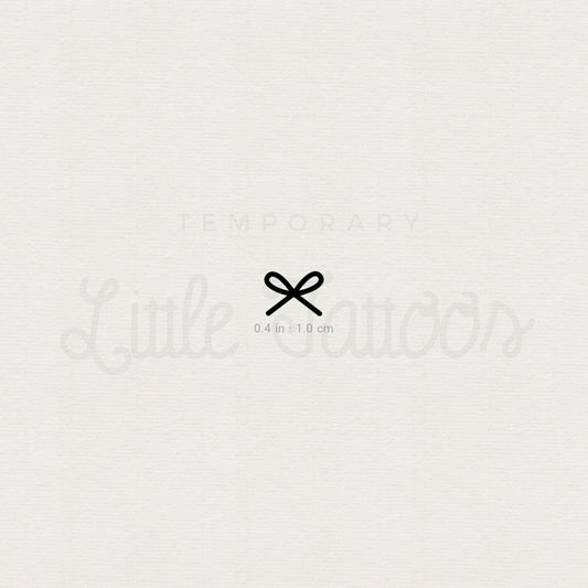 Tiny Ribbon Bow Temporary Tattoo - Set of 3