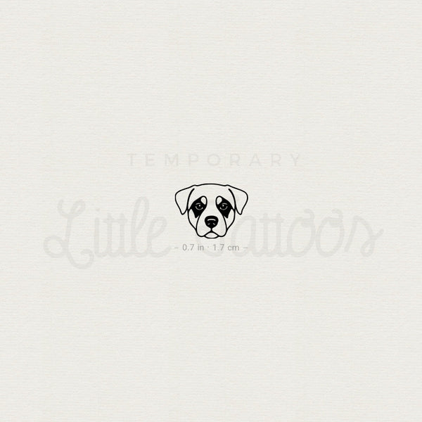 Rottweiler Face Temporary Tattoo - Set of 3