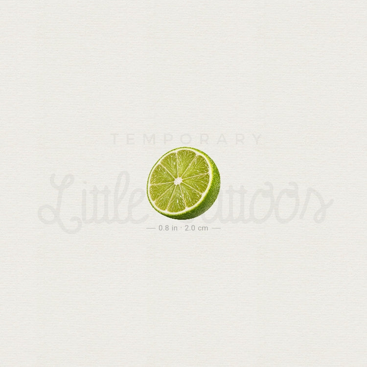 Half Lime Temporary Tattoo - Set of 3