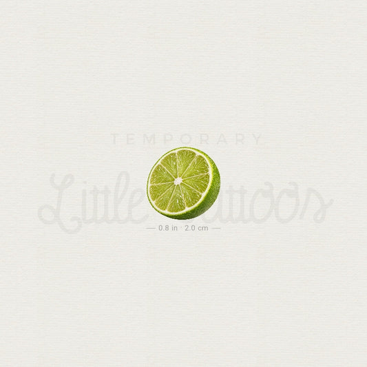 Half Lime Temporary Tattoo - Set of 3