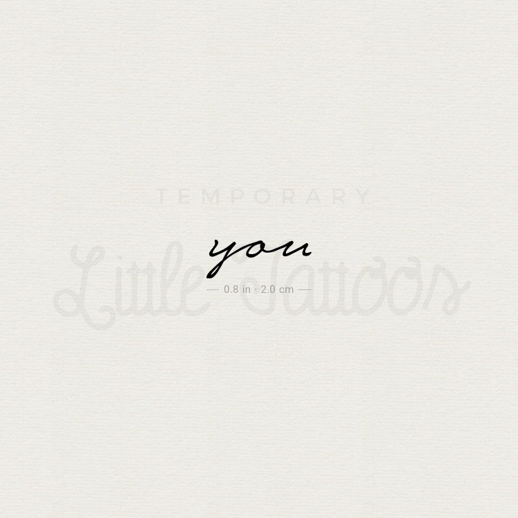 You Temporary Tattoo - Set of 3