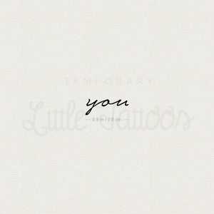 You Temporary Tattoo - Set of 3