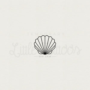 Scallop Shell Temporary Tattoo - Set of 3