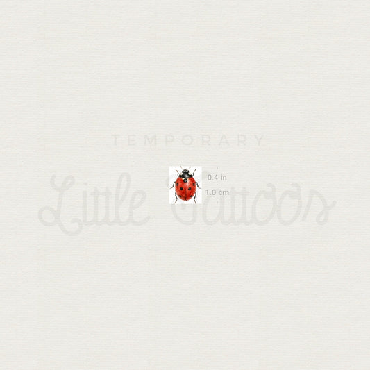 Watercolor Ladybug Temporary Tattoo - Set of 3