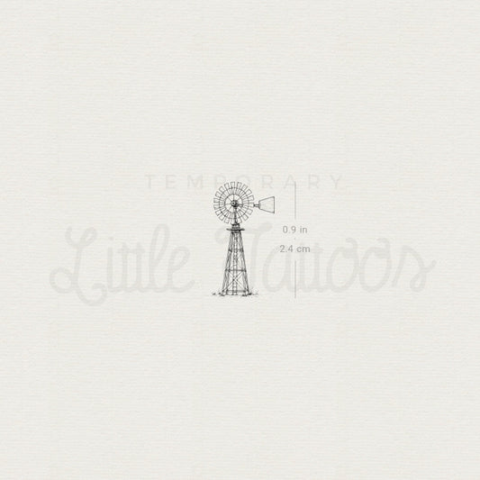 Windpump Temporary Tattoo - Set of 3