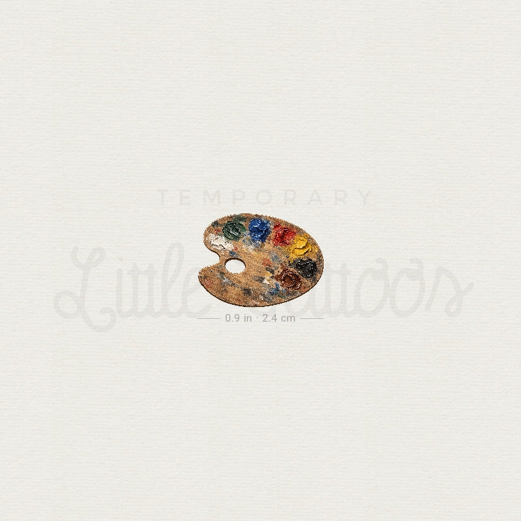 Painting Palette Temporary Tattoo - Set of 3