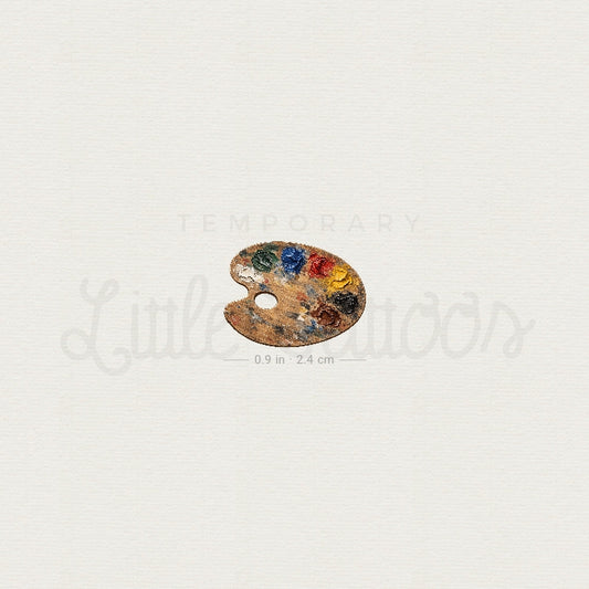 Painting Palette Temporary Tattoo - Set of 3
