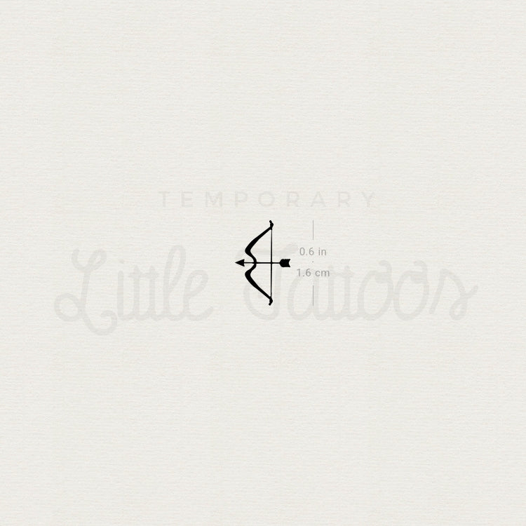 Tiny Bow And Arrow Temporary Tattoo - Set of 3