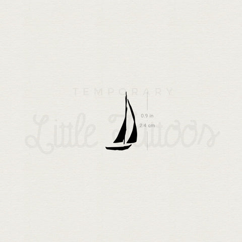 Sailboat Temporary Tattoo - Set of 3