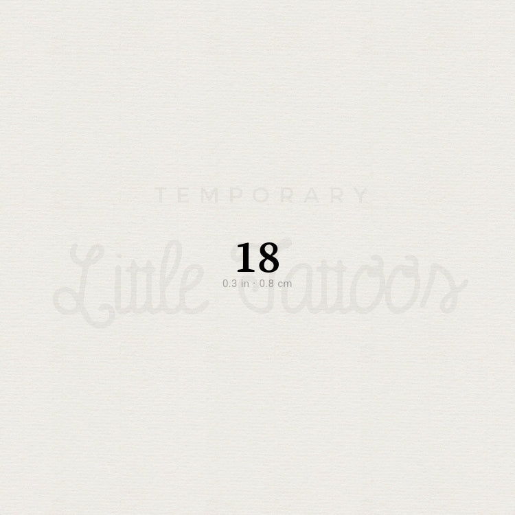 18 Temporary Tattoo - Set of 3