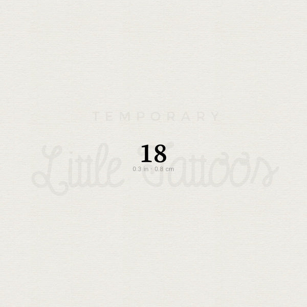 18 Temporary Tattoo - Set of 3