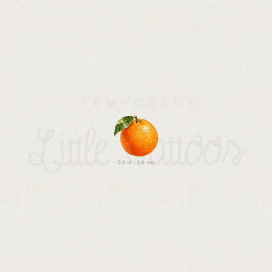 Watercolor Orange Temporary Tattoo - Set of 3