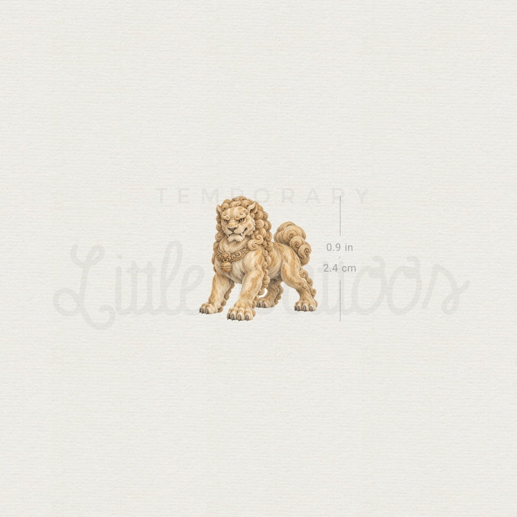 Foo Dog Temporary Tattoo - Set of 3