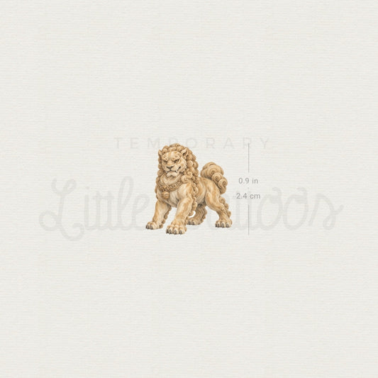Foo Dog Temporary Tattoo - Set of 3