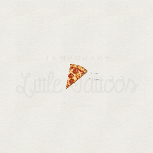 Pepperoni Pizza Slice Temporary Tattoo - Set of 3