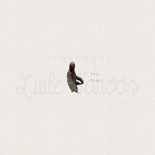 Sitted Sloth Temporary Tattoo - Set of 3