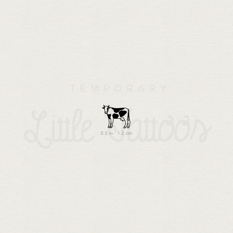 Tiny Cow Temporary Tattoo - Set of 3