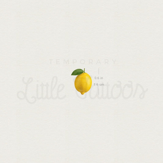 Realistic Lemon Temporary Tattoo - Set of 3