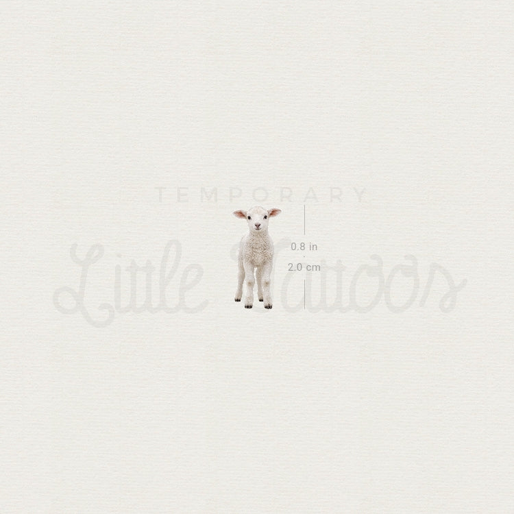 Baby Lamb Temporary Tattoo - Set of 3