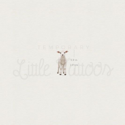 Baby Lamb Temporary Tattoo - Set of 3