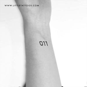 011 Temporary Tattoo - Set of 3