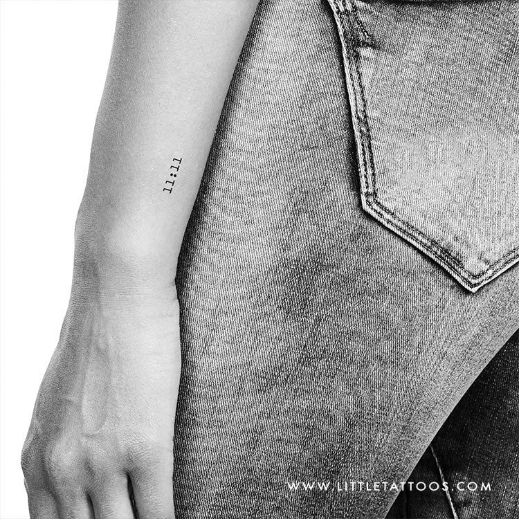 Tatuaje temporal del número 11:11 - Juego de 3