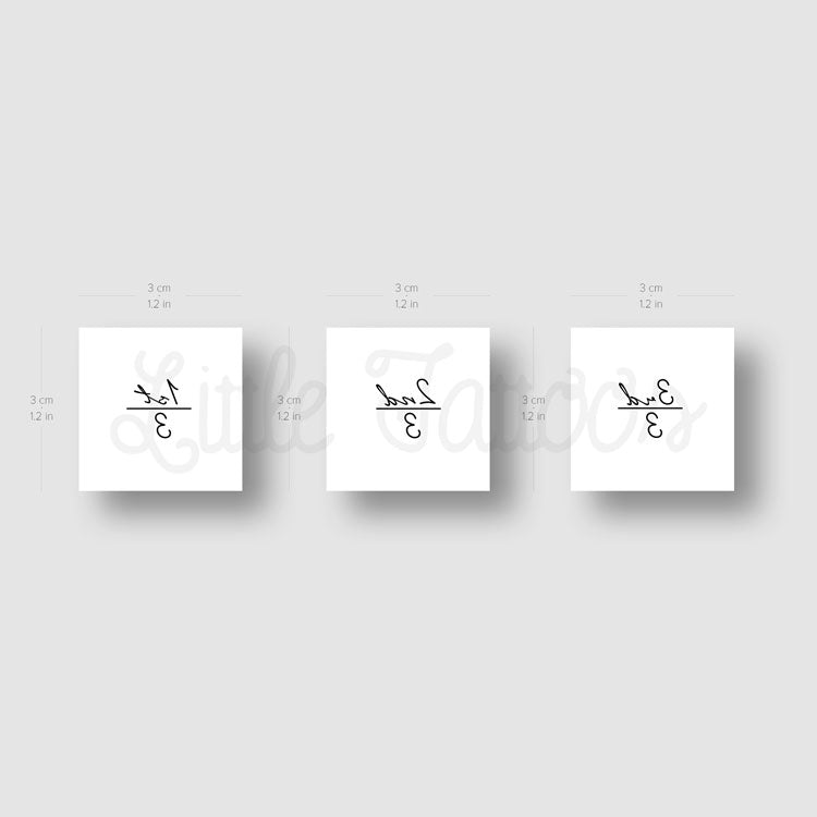 Tatuaje temporal de 3 hermanos a juego (3+3+3)