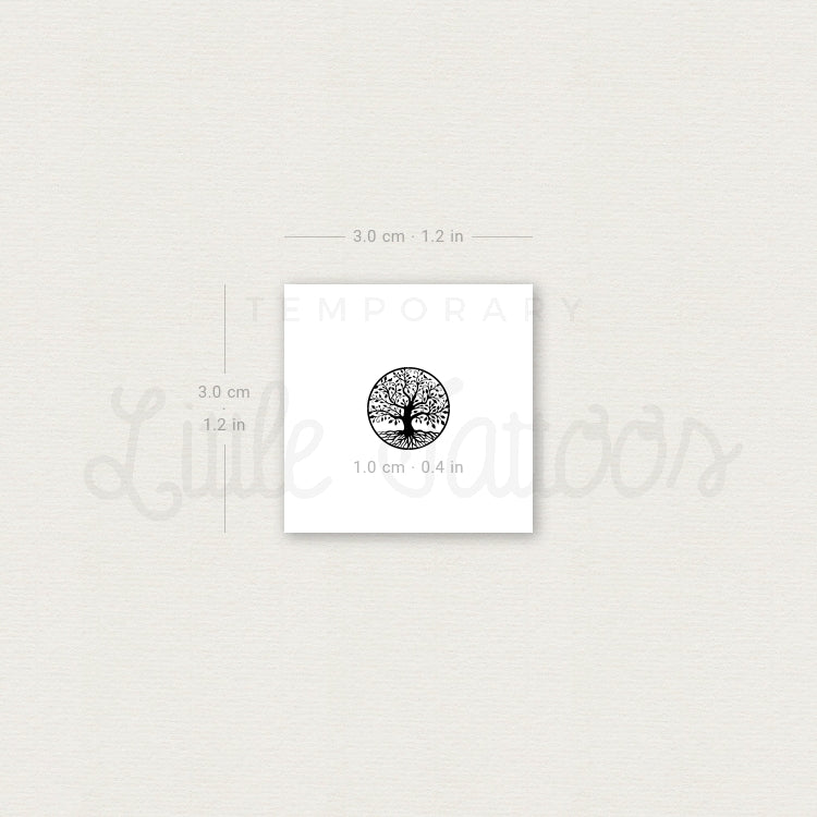 Little Tree Of Life Temporary Tattoo - Set of 3